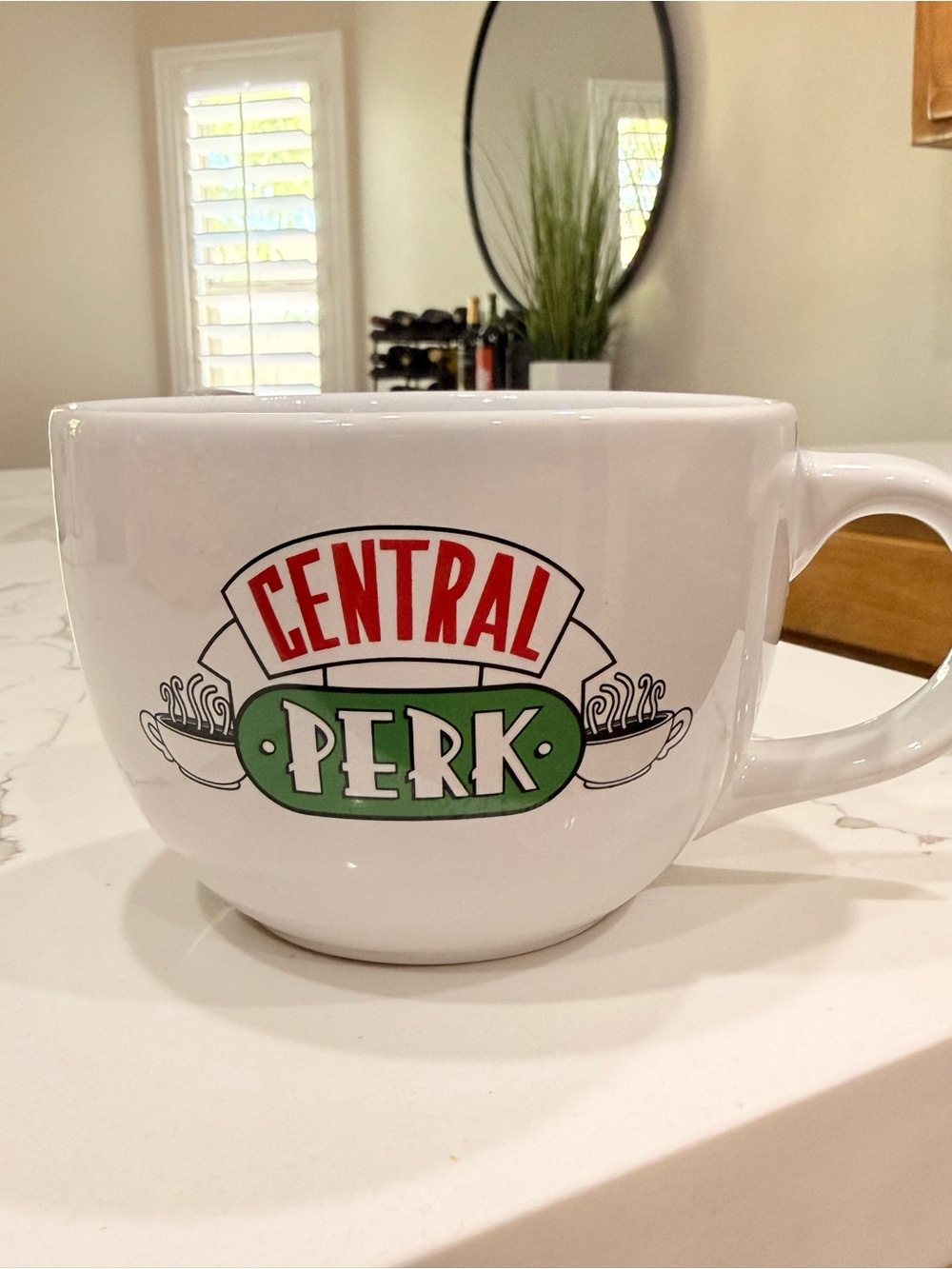 Friends TV Show Central Perk Jumbo Coffee Mug White Oversized Cup